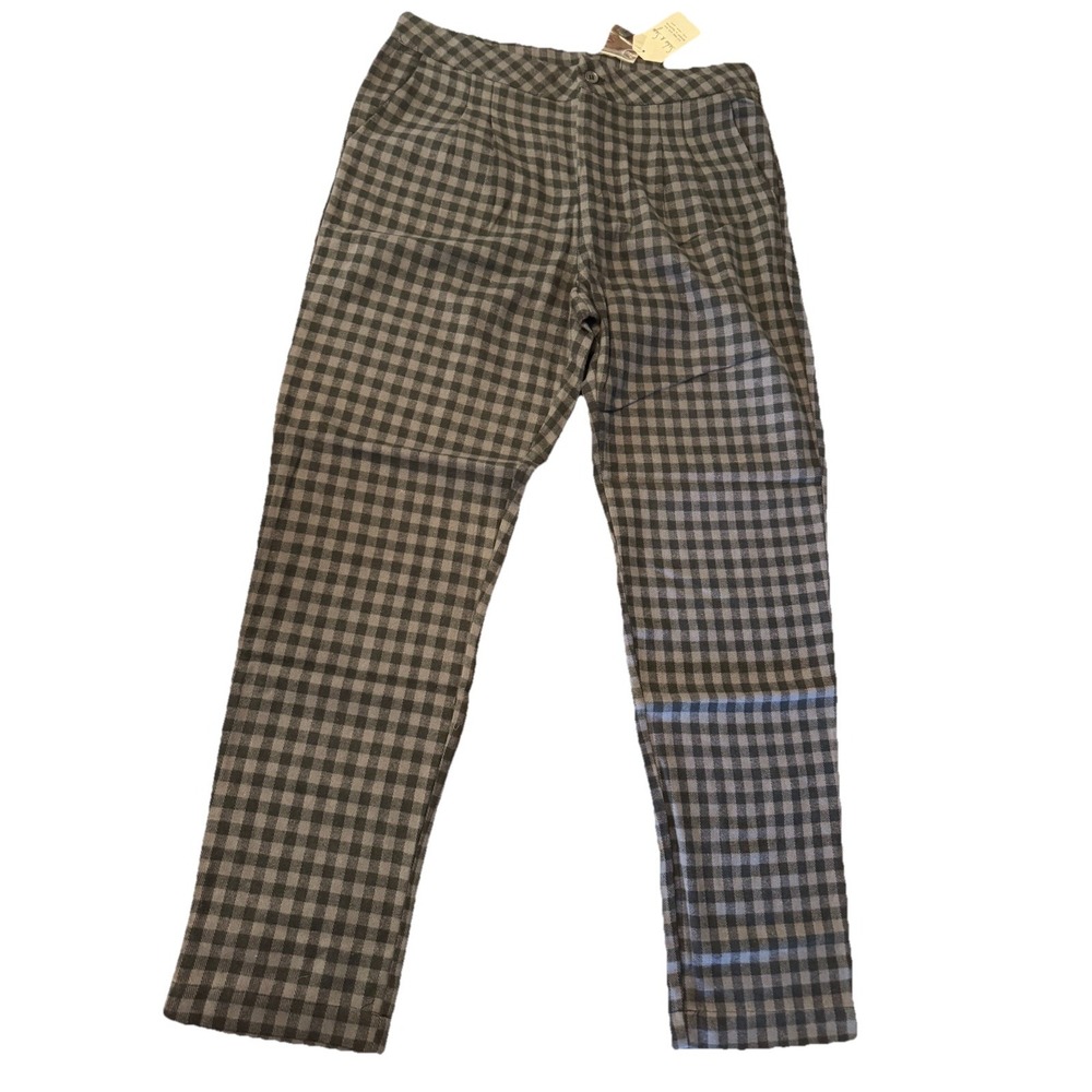Sadie & Sage Women's Pants Black Gray‎ Gingham Check Small